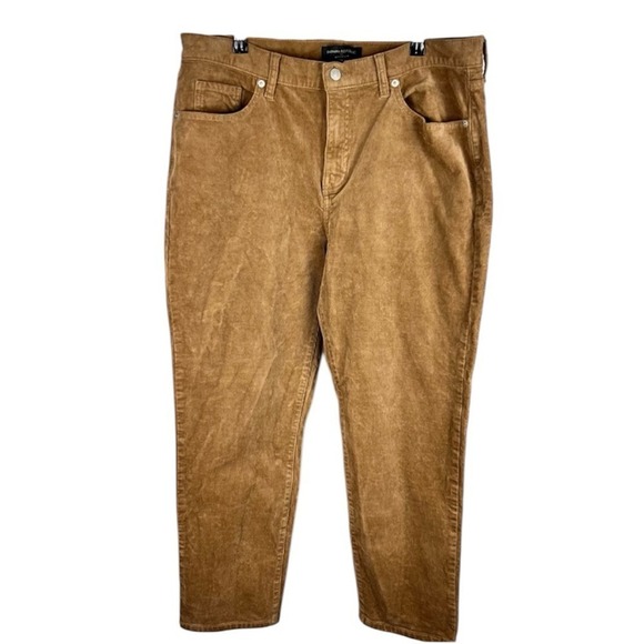 Banana Republic Petite Corduroy Pants High-Rise Pumpkin Spice 32/14 - Picture 2 of 15